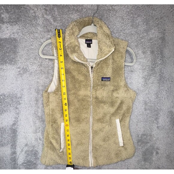 Patagonia Los Gatos El Cap Khaki Beige Teddy Fleece Full Zip Vest - M Medium - Picture 7 of 8